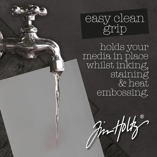 Vista 7 de Tim Holtz Media Grip Mat – Almohadilla de silicona antideslizante reutilizable para estampar, entintar y hacer manualidades – Compatible