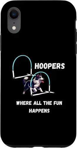 Vista 8 de iPhone 15 Dog Agility Dog Hoopers all the fun happens border collie Case