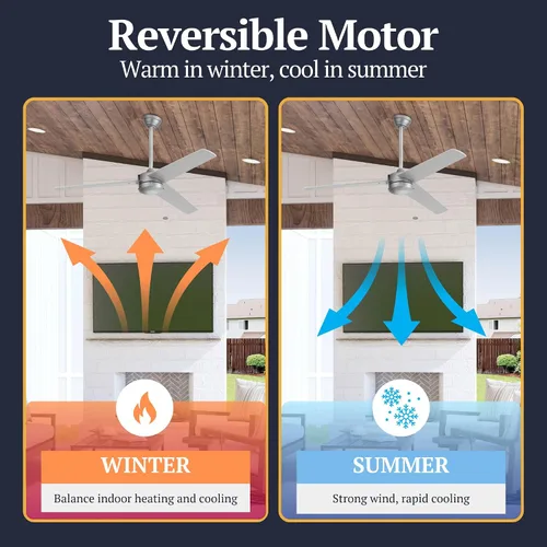Vista 7 de Prominence Home Tenant, ventilador de techo LED contemporáneo de 52 pulgadas para interiores y exteriores, sin luz, cadena de tracción, opciones