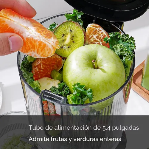 Vista 2 de AMZCHEF Exprimidor de prensa en frío, Juicer lento de autoalimentación de 8-Plateado