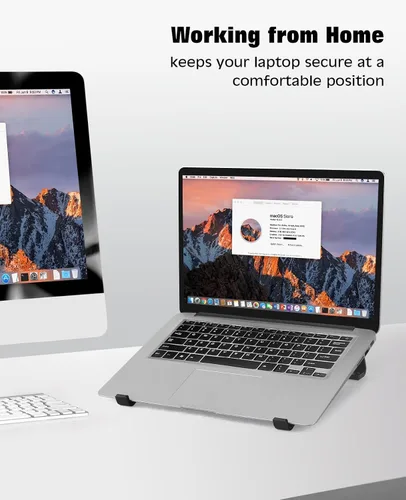 Vista 7 de Thibault - Soporte de aluminio para laptop para escritorio - Diseño ergonómico de enfriamiento - Compatible con MacBook Air