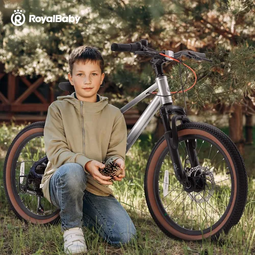 Vista 7 de RoyalBaby Bicicleta de montaña para niños y niñas, bicicleta ultraligera de aluminio con ruedas de 20 a 26 pulgadas para niños de 6 a 14 años
