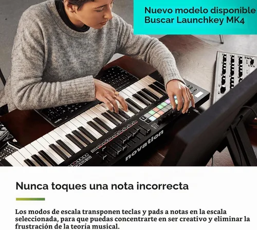 Vista 7 de Novation Launchkey 25 [MK3] teclado controlador MIDI - Integración perfecta con Ableton Live. Modo de acordes, Modo de escala y Arpegiador — Todo