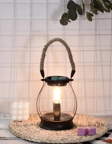 Vista 3 de Quemadores eléctricos de cera derretida, quemador de aceite, calentador de cera, calentador de fragancia, lámpara de aceite de luz nocturna
