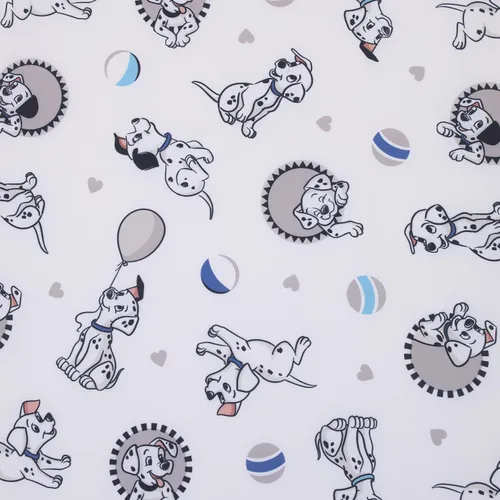 Vista 2 de Disney 101 Dalmatians - Sábana bajera para cuna de bebé, color gris, negro, blanco y azul, súper suave