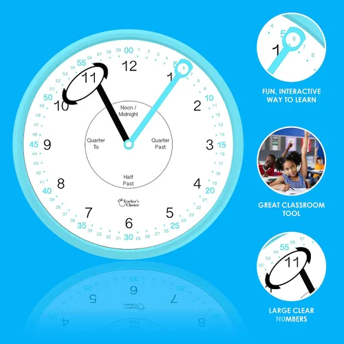 Vista 2 de Teacher's Choice Reloj de pared educativo