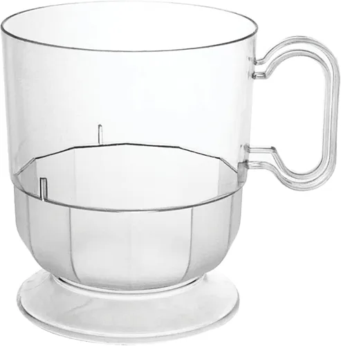 Vista 11 de Party Essentials Tazas de café de plástico duro de 8 onzas, 10 unidades, Bistro Clear (N871021)