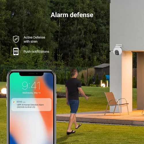 Vista 8 de Cámara de seguridad EZVIZ al aire libre, cámara WiFi panorámica, de inclinación y zoom de 1080P, zoom mixto 8× y cámara de seguridad con detección