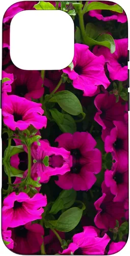 Vista 20 de iPhone 16 Purple Petunia Floral Cool Garden Plant Flower Gardener Gift Case