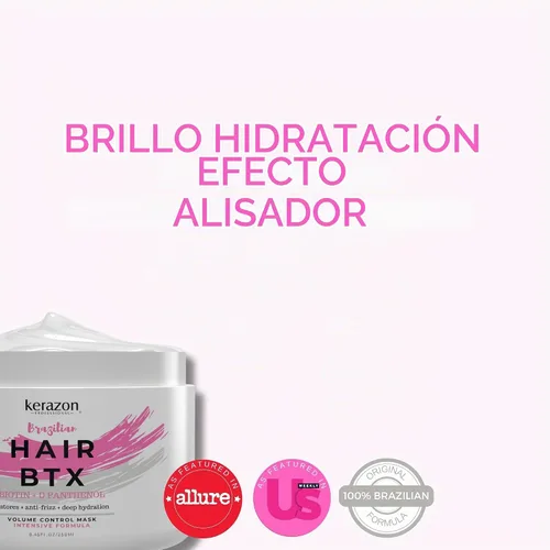 Vista 6 de KERAZON - Tratamiento de alisado intensivo brasileño BTX, 8 onzas, 8 fl oz / 236ml para todo tipo de cabello, mascarilla capilar activada
