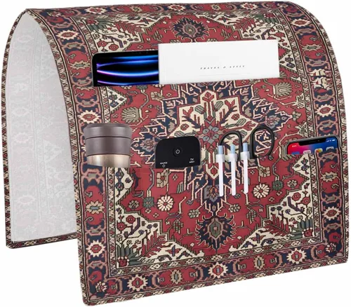 Vista 7 de Organizador de reposabrazos para sofá, organizador de mesita de noche, soporte de control remoto para sofá, bohemio, antideslizante, diseño étnico