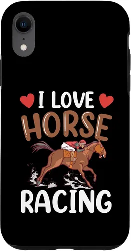 Vista 23 de Funda para iPhone 13 I Love Horse Racing Horses Race Racer