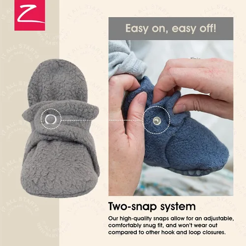 Vista 3 de Zutano - Botines de forro polar unisex para recién nacidos y bebés