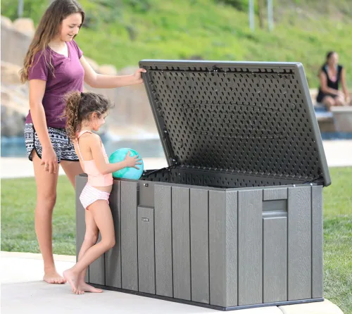 Vista 3 de Caja de almacenamiento al aire libre LIFETIME, 150 galones