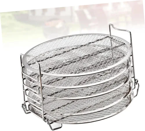 Vista 7 de Cabilock Estante de accesorios para freidora de aire de acero inoxidable de 5 capas, deshidratador, soporte para cocina, compatible con parrilla