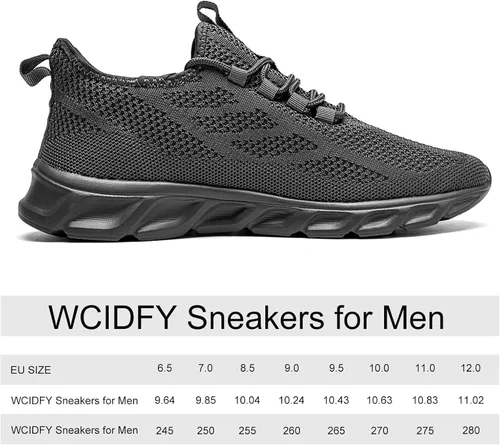 Vista 6 de WCIDFY Zapatos de tenis para hombre, antideslizantes, para gimnasio, zapatos para correr, ligeros, para entrenamiento, deportes, zapatillas