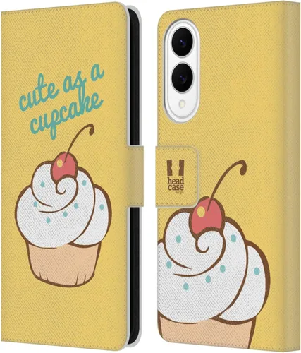 Vista 337 de Head Case Designs Assortment Cupcakes Happiness Leather Wallet Case Compatible with Samsung Galaxy A07 4G Surtido