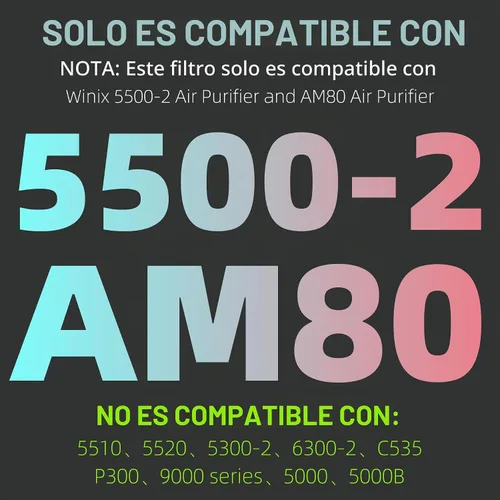 Vista 3 de Filtro H 116130 para purificador de aire Winix 5500-2 Plasmawave y AM80