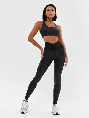 Vista 5 de Bona Fide Leggings de cintura alta de alta calidad para mujer con diseño único y control de abdomen, leggings de entrenamiento para mujer
