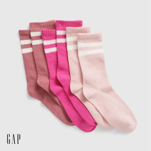 Vista 3 de GAP Paquete de 3 calcetines para niñas, Colores Variados