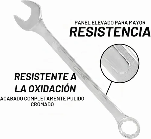 Vista 2 de OEMTOOLS 22101 Juego de llaves combinadas SAE Jumbo de 5 piezas, juego de llaves combinadas grandes, tamaños SAE