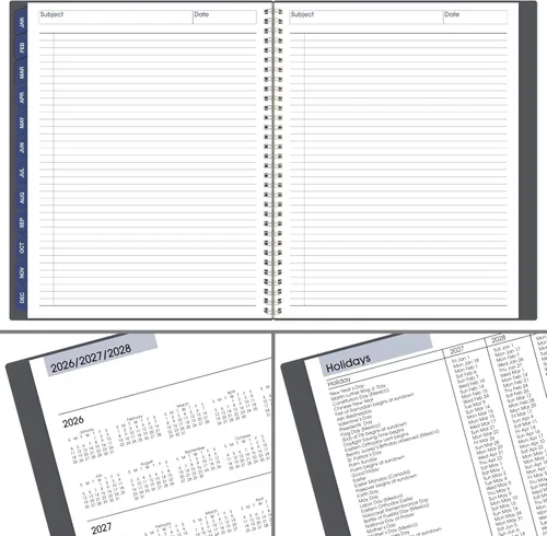 Vista 6 de AT-A-GLANCE Agenda 2027, mensual, 8.5 x 11 pulgadas, con pestañas, DayMinder, gris (GC4700727)