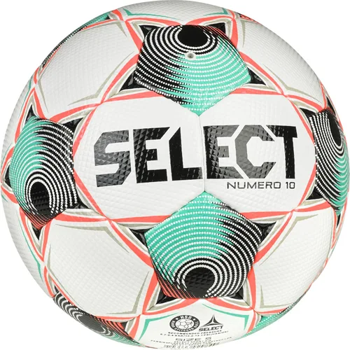 Vista 2 de SELECT Balón de fútbol número 10 Blanco/Verde Azulado/Coral V25 - 1 Bola