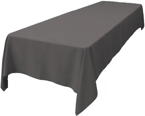 Vista 130 de LA Linen Mantel rectangular lavable de popelín de poliéster, resistente a las manchas y a las arrugas, cubierta de mesa 60x84, mantel de tela