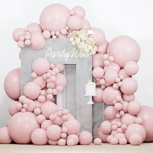 Vista 70 de PartyWoo - Globos nude de 140 piezas en diferentes tamaños de 18, 12, 10, 5 pulgadas, kit de arco de globos de color neutro y melocotón estilo boho