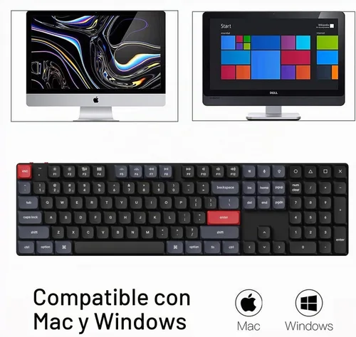 Vista 3 de Keychron K5 Pro Teclado mecánico inalámbrico QMK/VIA personalizado, diseño 100% de tamaño completo, 108 teclas programables, ultra delgado blanco