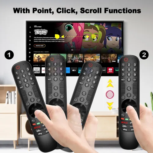 Vista 5 de Magic Remote para LG-TV, para Magic MR20/21/22/23/24GA con función de voz y puntero, compatible con control remoto LG 2019-2024 UHD OLED QNED