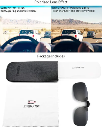 Vista 6 de Gafas de sol polarizadas con clip de metal abatible sin borde para gafas de prescripción