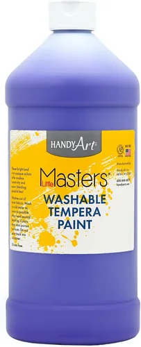 Vista 51 de Handy Art Little Masters - Pintura lavable, 16 onzas, color negro Bright & Mixable, High Opacity, Washable Colors for Classroom, Students, Kids