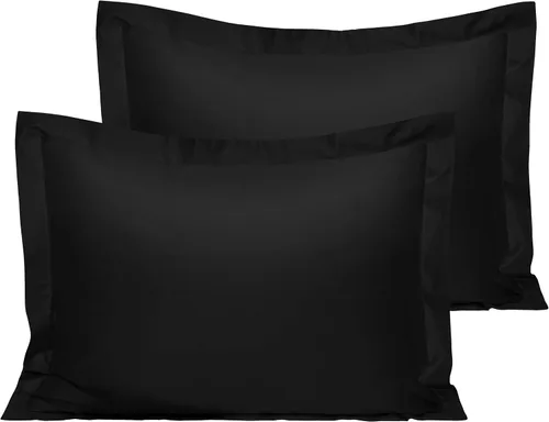 Vista 36 de NTBAY Fundas de almohada estándar de algodón – Fundas de almohada de algodón egipcio de 500 hilos, paquete de 2 fundas de almohada Oxford súper