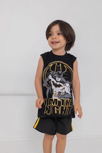 Vista 3 de DC Comics Juego de 3 piezas de Batman de la Liga de la Justicia camiseta sin mangas