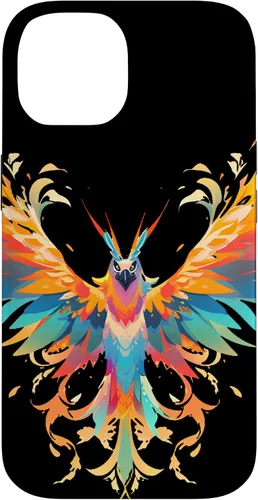 Vista 4 de Funda para iPhone 11 Rising Phoenix Fire Colorful Bird Open Wing Rebirth