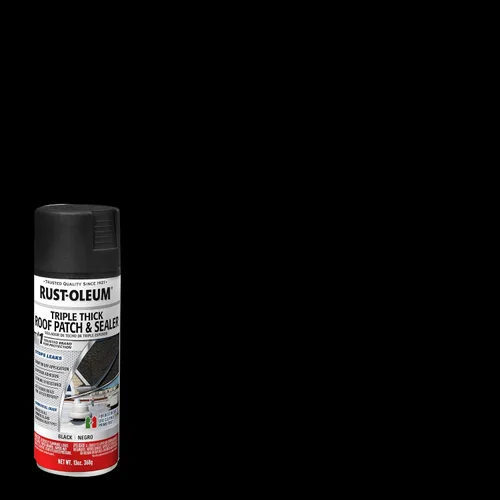 Vista 2 de Rust-Oleum Parche de techo triple grueso y espray sellador, 13 onzas, negro