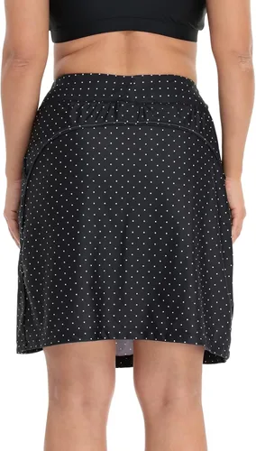 Vista 6 de HDE Falda pantalón corta de talla grande para mujer con pantalones cortos de bicicleta, pantalones cortos de golf, falda de natación con bolsillos