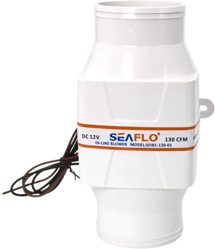 Vista 3 de SEAFLO in-Line Marine Bilge Air Blowers- 12V, 3 or 4", 130-270 CFM Ultra-Quiet Operation 4 or 3 Inch for Yacht/Sailboat/Boat- ISO 8846, CE & RoHs