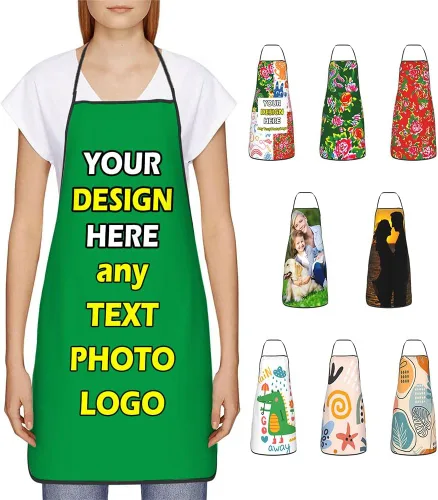 Vista 9 de Delantales impermeables personalizados para diseñar tu propia foto logotipo texto para cocinar hornear 28.3 x 20.4 pulgadas