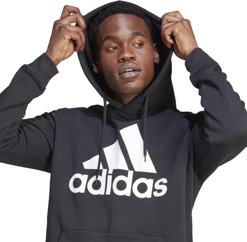 Vista 3 de adidas Sudadera con capucha Essentials con logotipo grande para hombre