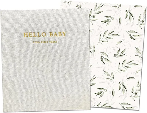 Vista 15 de Peachly Libro de recuerdos unisex para bebé, recuerdo minimalista para el primer año para los hitos, libro de bebé moderno y estético Scandi