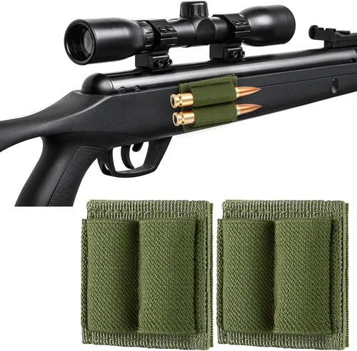 Vista 13 de FRTKK Paquete de 2 Portadores Tácticos de Cartuchos de Escopeta para Culata para Rifles, Portador de Munición de Cartuchos Molle para Calibre 12/20