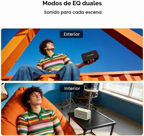 Vista 8 de Altavoz Bluetooth portátil impermeable FIELDECHO, tiempo de Blanco