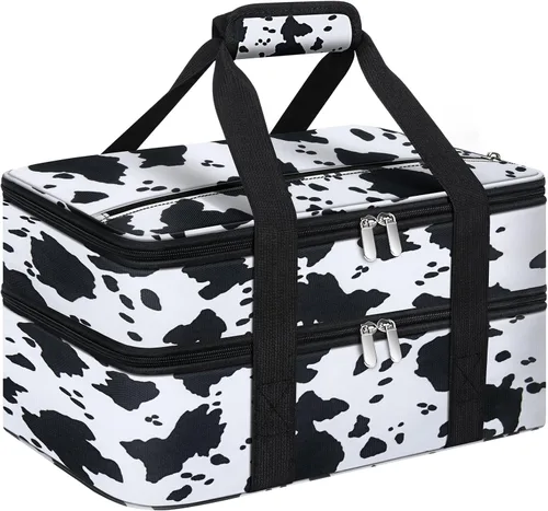 Vista 38 de Porta cacerolas aislado, porta ollas portátil para alimentos calientes o fríos, bolsa de lasaña para almuerzo para fiestas de comida, se adapta a