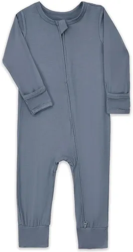 Vista 3 de Aablexema Pijama sin pies con cremallera y mitón, rayón de bambú, pijama de manga larga para bebé