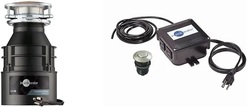 Vista 6 de InSinkErator - Triturador de basura Badger 5, Serie estándar, 1/2 HP de alimentación continua, color negro y kit de conector para lavavajillas DWC-00
