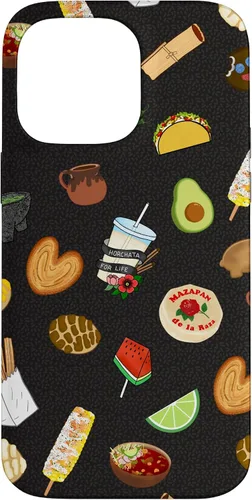 Vista 20 de Funda para iPhone 14 Pro Black Antojitos Mexican Food Latino Tacos Pan Dulce