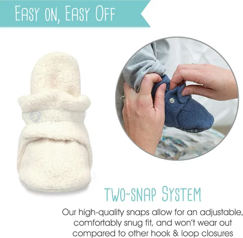 Vista 7 de Zutano Unisex Fleece Baby Booties, Soft Sole and Non Slip Stay On Slipper Socks for InfantToddler, Girls, Boys 3-24 Months