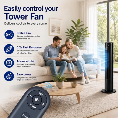 Vista 3 de Mando a distancia de repuesto compatible con ventilador de torre digital Cleanbreeze 32510411 Holmes de 36 pulgadas